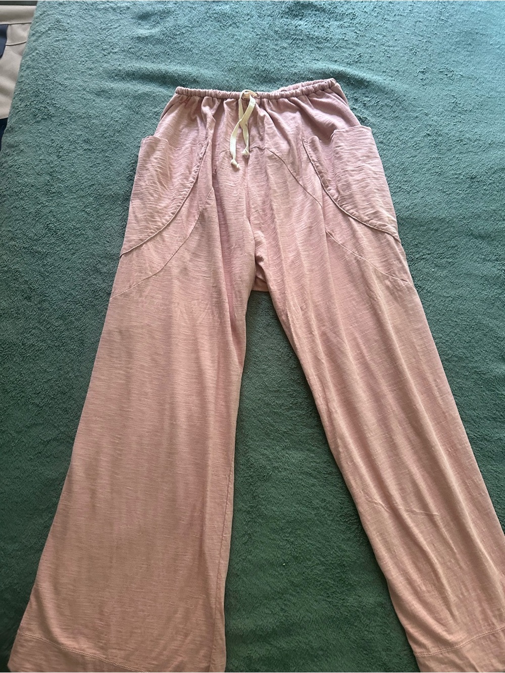 Relaxed Wide-Leg Lounge Pants in Dusty Rose